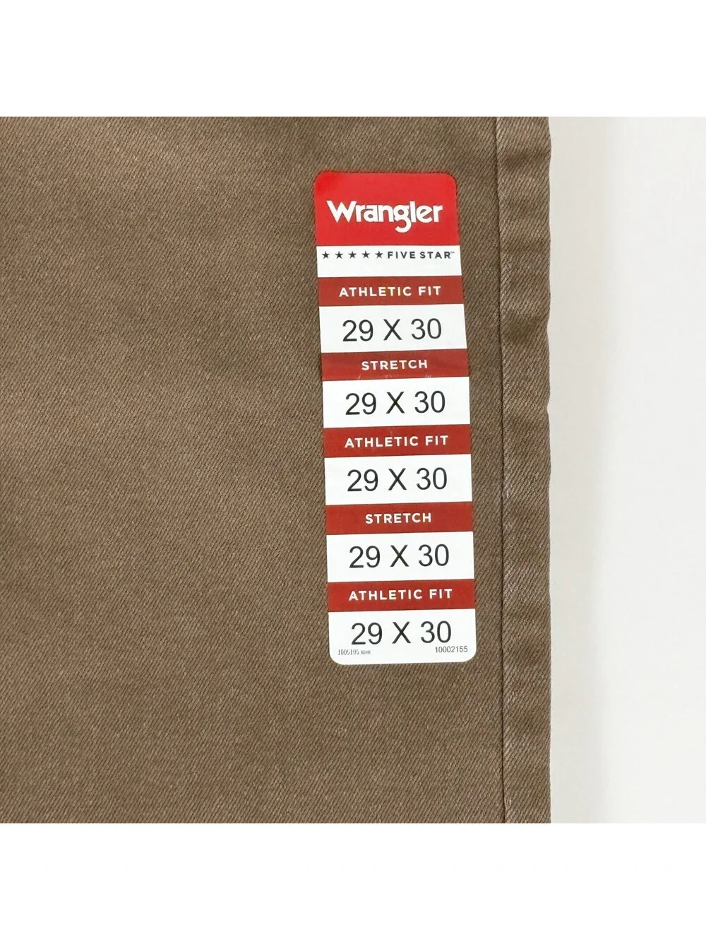 NWT Wrangler Five Star Athletic Fit Jeans Mens 29X30 Brown Stretch 112360009
